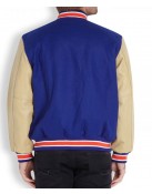 Men’s New York Knicks Blue Letterman Jacket