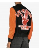 Men’s Off-White Eagle Temp Wool Varsity Jacket