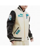 Miami Dolphins Retro Classic Rib Wool Varsity Jacket