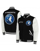 Minnesota Timberwolves 2024 City Edition Black Varsity Jacket