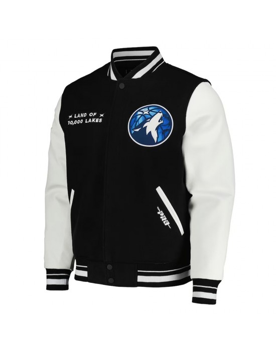 Minnesota Timberwolves 2024 City Edition Black Varsity Jacket