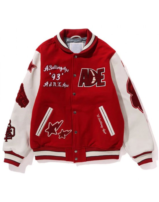 Multi Motif Bape Varsity Jacket