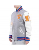 NY Knicks Old English Varsity Jacket