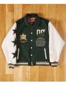 Neutrals Country Club Green Varsity Jacket