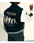 Neutrals Country Club Green Varsity Jacket