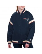 New England Patriots Tournament Navy Varsity Jacket