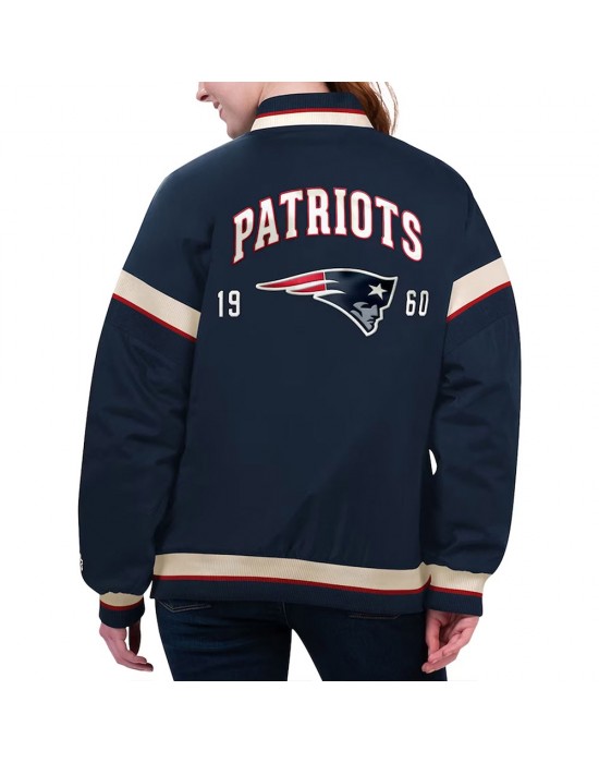 New England Patriots Tournament Navy Varsity Jacket