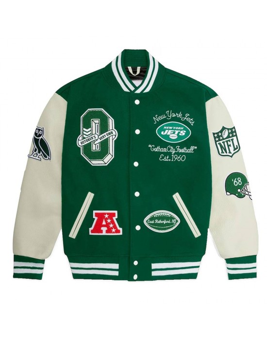 OVO NY Jets Green Varsity Jacket