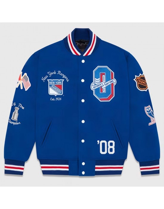 OVO New York Rangers Varsity Jacket