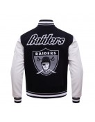 Oakland Raiders Retro Classic Rib Wool Varsity Jacket