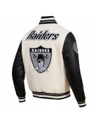 Oakland Raiders Retro Classic Rib Wool Varsity Jacket