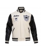 Oakland Raiders Retro Classic Rib Wool Varsity Jacket