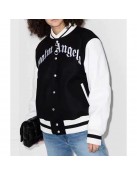 Palm Angels 50 Bear Varsity Black and White Jacket