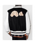 Palm Angels 50 Bear Varsity Black and White Jacket