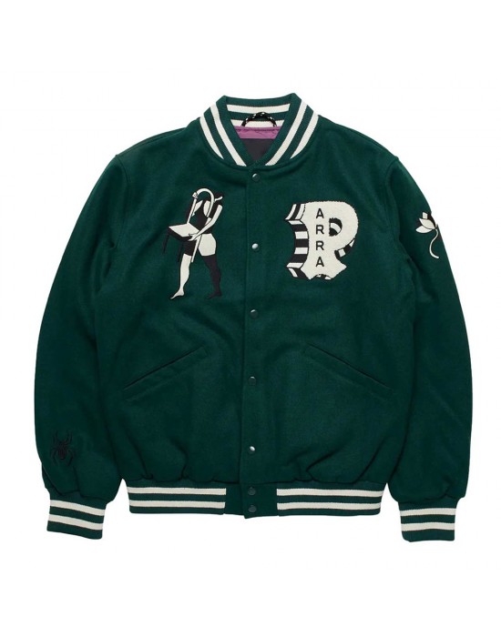 Parra Cloudy Star Varsity Wool Jacket