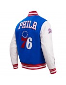 Philadelphia 76ers Retro Classic Off White Wool Varsity Jacket