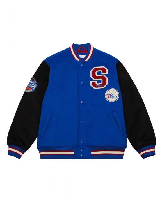 Philadelphia 76ers Team Legacy Varsity Wool Jacket