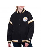 Pittsburgh Steelers Tournament Black Varsity Jacket