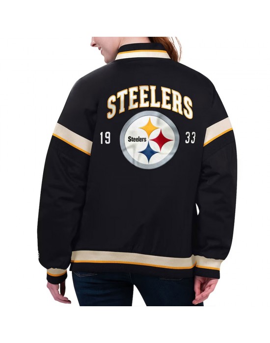 Pittsburgh Steelers Tournament Black Varsity Jacket