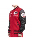 Prep Kansas City Chiefs Red and Black Varsity Jacket