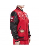 Prep Kansas City Chiefs Red and Black Varsity Jacket