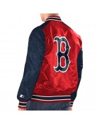 Red/Navy Boston Red Sox Renegade Varsity Satin Jacket