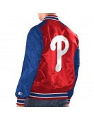 Red/Royal Philadelphia Phillies Varsity Satin Jacket