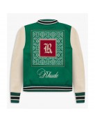 Rhude Green Varsity Jacket