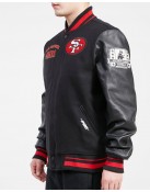 San Francisco 49ers Retro Classic Black Wool Varsity Jacket