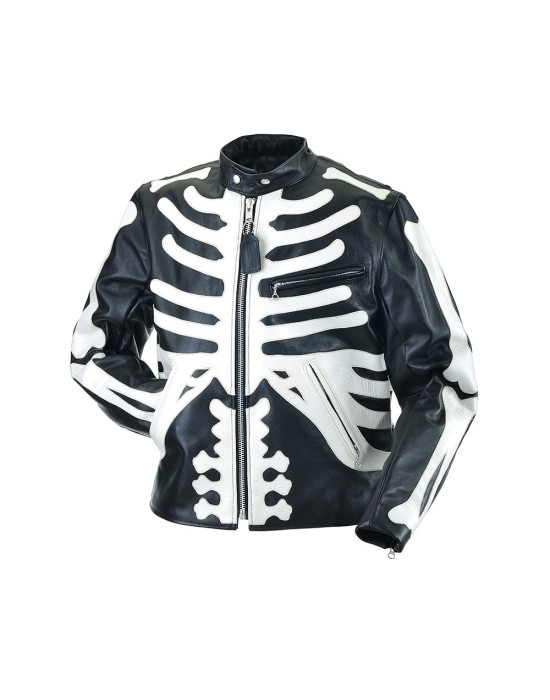 Skeleton Vanson Bones Black Leather Jacket