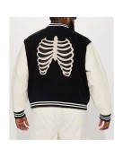 Skeleton Varsity Wool & Leather Jacket