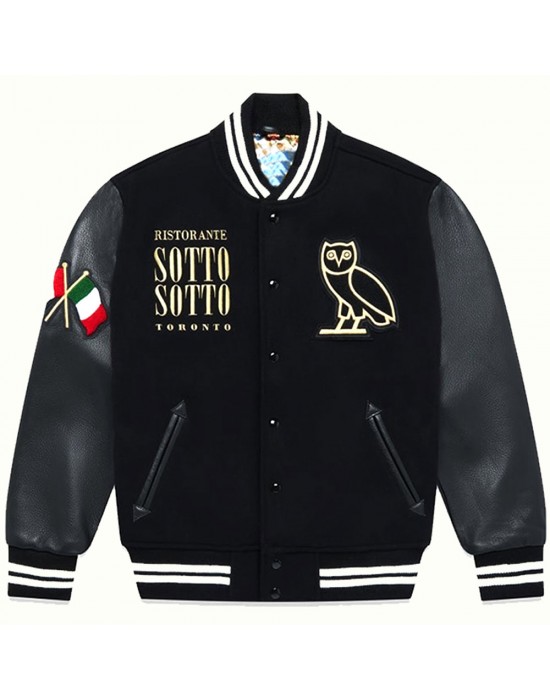 Sotto Sotto OVO Black Varsity Jacket