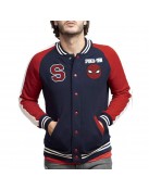 Spiderman Navy and Red Letterman Jacket