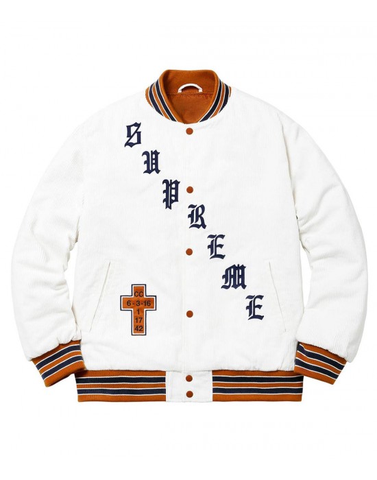 Supreme Cross Old English Corduroy Bomber Jacket