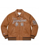 Supreme NY Yankees Varsity Leather Jacket