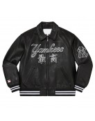 Supreme NY Yankees Varsity Leather Jacket