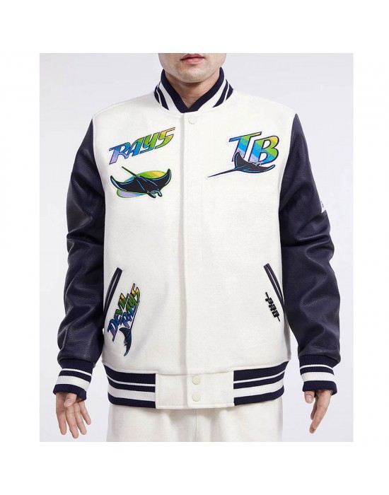 Tampa Devil Rays Retro Classic Rib Varsity Jacket