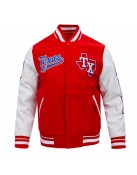 Texas Rangers Script Tail Classic Rib Varsity Jacket