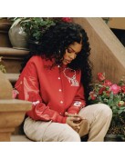 Teyana Taylor Rose Red Varsity Jacket