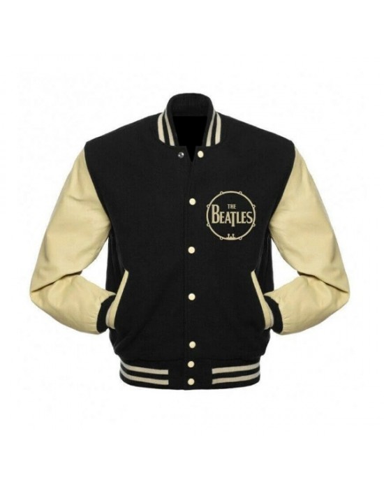 The Beatles Black Varsity Jacket