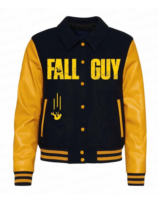 The Fall Guy Ryan Gosling Black & Yellow Varsity Jacket