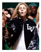 The Kid Laroi Wrong Camo Chains LV Varsity Jacket