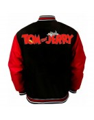 Tom and Jerry Red and Black Varsity Jacket