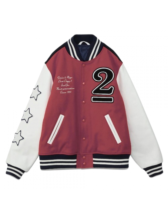 Undercover Last Orgy 2 Red Navy Wool Varsity Jacket