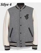 Varsity Icon Leather & Wool Jacket