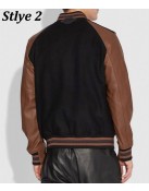 Varsity Icon Leather & Wool Jacket