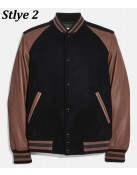 Varsity Icon Leather & Wool Jacket