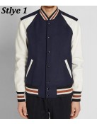 Varsity Icon Leather & Wool Jacket