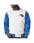 White/Blue Orlando Magic Renegade Varsity Satin Jacket