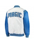 White/Blue Orlando Magic Renegade Varsity Satin Jacket